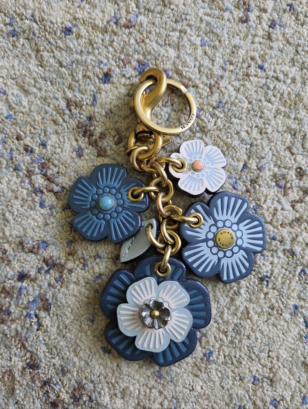 Coach Tea Rose Bag Charm Keychain